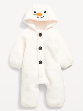 Hooded Sherpa Snowman One Piece